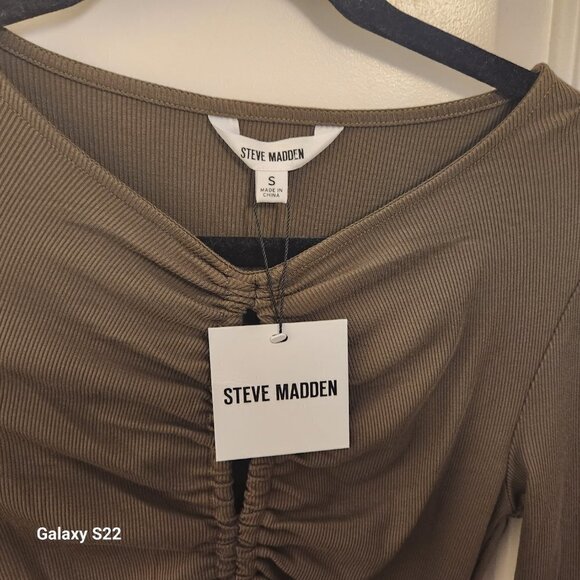 Steve Madden Veronica Cutout Long Sleeve Minidress Green Small NWT - Picture 5 of 7